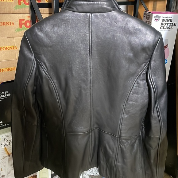 BLACK LEATHER JACKET NWT by Liz Claiborne - Picture 8 of 8